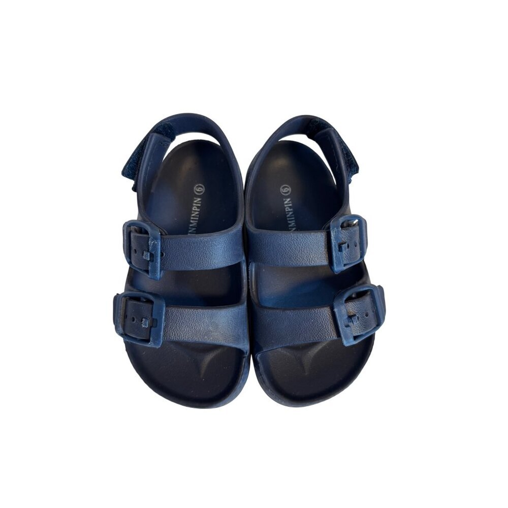 Inminpin Size 6 Toddler Navy Blue Adjustable Strap Kids‎ Sandals Buckle Design